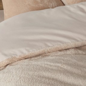 Bedset in donzige fleece stof, rechthoekige kussensloop
