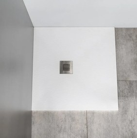 Gelco Mitia rechthoekige douchebak stone-look 140x100cm wit