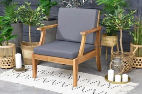 Danang Coffee 5 acaciahouten tuinmeubelen met Garden Point poefs