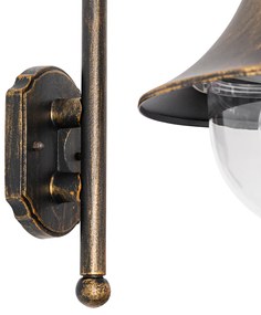 Smart buiten wandlamp met dimmer antiek goud IP44 incl. Wifi A60 - Daphne Klassiek / Antiek E27 IP44 Buitenverlichting rond