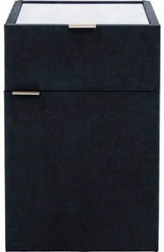 Goossens Nachtkastje Briljant Luxe, 1 deur rechts, 1 lade, met inleg glasblad