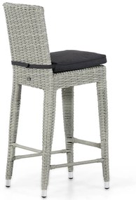 Garden Collections York Barchair New Grey Wicker Grijs