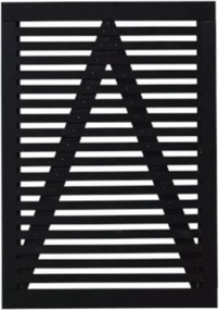 Tuinpoort vuren - Tokyo louvre recht zwart (100 x 140 cm)