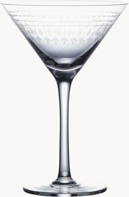 Mondgeblazen kristallen martini glazen Ovals, 2-delig