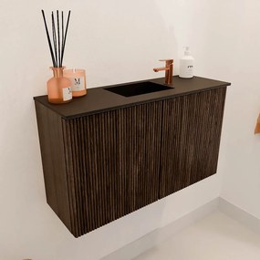 Mondiaz Joya 70cm toiletmeubel walnut met wastafel faye midden 1 kraangat urban