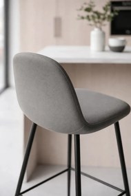 Zwarte Teok stoffen kruk