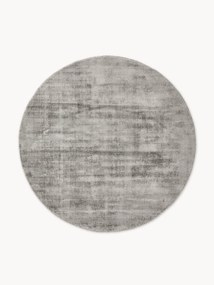 Rond handgeweven viscose vloerkleed Jane