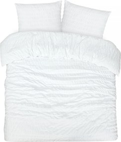 Dekbedovertrek Seersucker Deluxe - 100% katoensatijn - 200x200/220 - wit