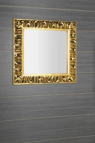 Sapho Zeegras barok spiegel 90x90cm goudkleurig houten frame