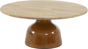 4 Seasons Outdoor June loungetafel caramel met rond blad Ø 80 cm SALE Loungetafel beige weerbestendig
