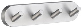 Smedbo Home Handdoekhaak - 18x4cm - 4 haken - geborsteld chroom HS359