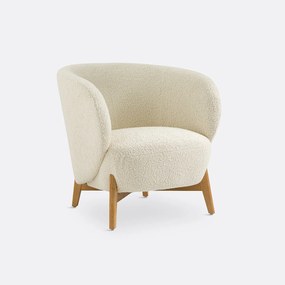 Fauteuil in bouclé stof, Lancy