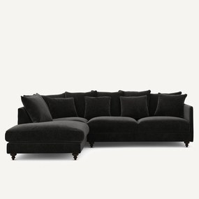 Hoekslaapbank in chenille fluweel, Lazare