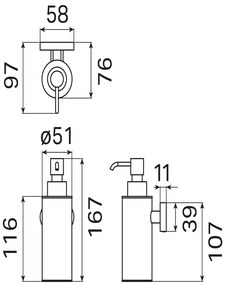 Haceka Gio zeepdispenser chroom