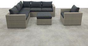 Atlanta wicker loungeset 5-delig – Vintage grey - Garden impressions