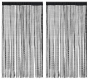 vidaXL Draadgordijnen 2 st 100x250 cm zwart