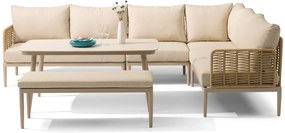 Hoek loungeset 7 personen Aluminium/wicker Taupe  Coco Ibiza