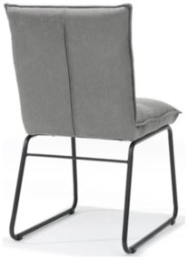 Eetkamerstoel - Soft - lederlook Missouri Grijs