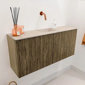 Mondiaz Joya DLux 90cm toiletmeubel dusk met wastafel faye midden zonder kraangat frappe