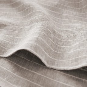 Bolstersloop in gewassen linnen, gestreept, Linot