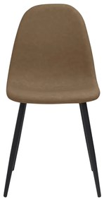 vidaXL Eetkamerstoelen 2 st 45x54,5x87 cm kunstleer donkerbruin