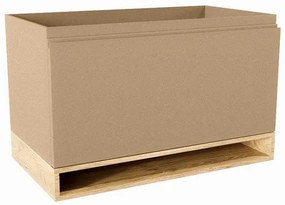 Mondiaz FLOTT wastafelonderkast - 80x45x50cm - 1 lade - uitsparing midden - softclose - Oro M41101Oro