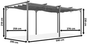 Witte La Palma 3x6m Tuinpunt terraspergola