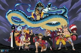 Poster One Piece - The Crew vs Kaido, (91.5 x 61 cm)