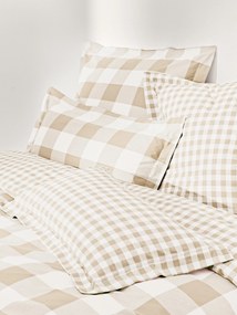 Geruit katoenen dekbedovertrek Nels