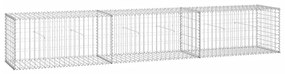 vidaXL Schanskorfmuur met deksels 300x50x50 cm gegalvaniseerd staal