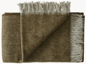 Wollen plaid Livø met franjes