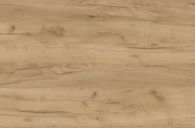 Muebles Ezra badmeubel ribbelfront 120cm warm eiken met wit toppaneel zonder waskom