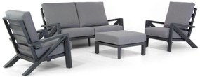 Stoel en Bank Loungeset 4 personen Aluminium Grijs  Santika Furniture Santika Cinta