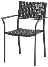 4 Seasons Outdoor | Piazza stacking chair black      zwart weerbestendig