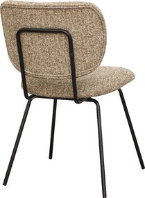 Moderne Eetkamerstoel Beige Boucle
