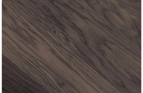 Goossens Excellent Salontafel Ferris rond, hout eiken donker bruin, elegant chic, 50 x 37 x 50 cm