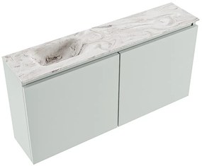 Mondiaz Ture DLux toiletmeubel 100cm greey met wastafel glace links zonder kraangat