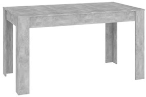 vidaXL Eettafel 140x74,5x76 cm spaanplaat betongrijs