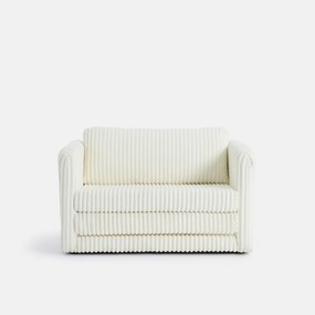 Grofgeribd fluwelen XL slaapbank, Hazel