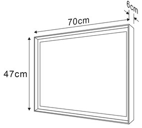 Sapho Sort LED spiegel 47x70cm mat zwart