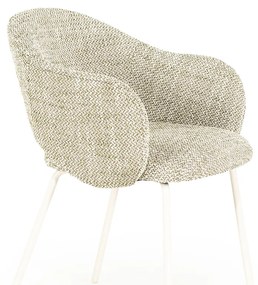 By-Boo Story Wit-frame Eetkamerstoel Groen