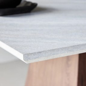 Vierkante Eettafel Met Marmerlook - 120 X 120cm.