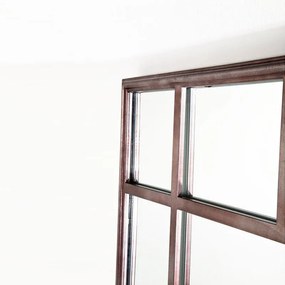 Kare Design Window Industriele Spiegel Bruin Staal - 90x200cm