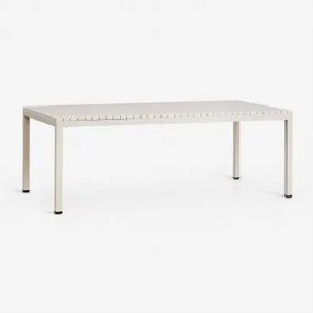Rectangular Tuintafel 210x100 Cm Van Aluminium Marti Tapioca Beige - Sklum