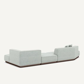 Open hoekbank rechts XL in gevlekt canvas, JACOPO