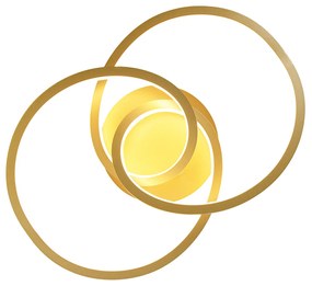 Plafondlamp goud 45 cm incl. LED 3 staps dimbaar - Rowin