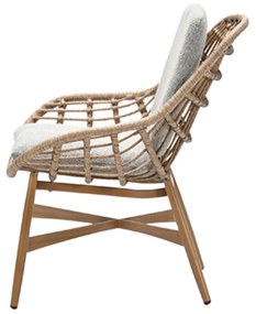 Castello loungestoel - Natural rotan - inclusief kussens