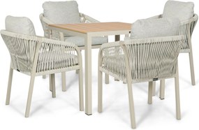 Tuinset 4 personen 909 cm Rope Taupe Lifestyle Garden Furniture Biagio/Creta