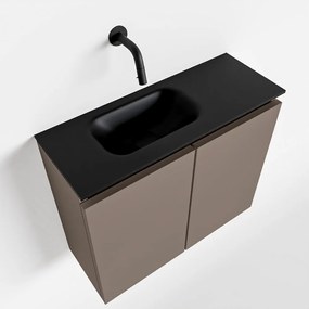 Mondiaz Ture 60cm toiletmeubel smoke met wastafel urban links geen kraangat