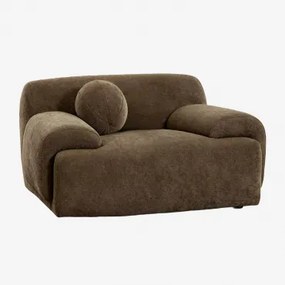 Beklede Fauteuil Shirina Chenille Koffiebruin - Sklum